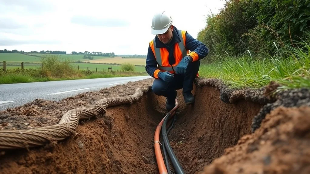 Underground Cable Installation in Wrotham | Buried Power & Data Lines
